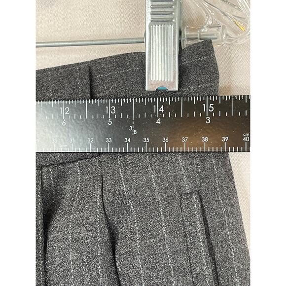 Camden Classics women's dark gray pinstripe wool pants, size 12 - Picture 6 of 9